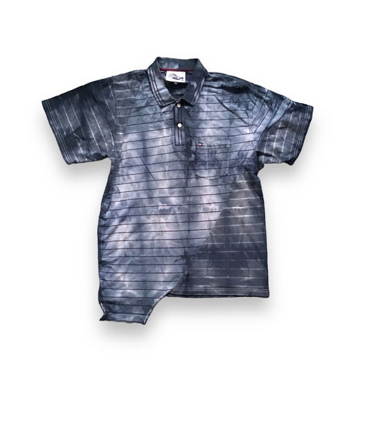 Shibori Split Polo 02